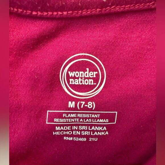 Wonder Nation Girls Set of 2 Nightgown Dresses Burgundy Owl Plaid Sz M 7/8 - Picture 10 of 10